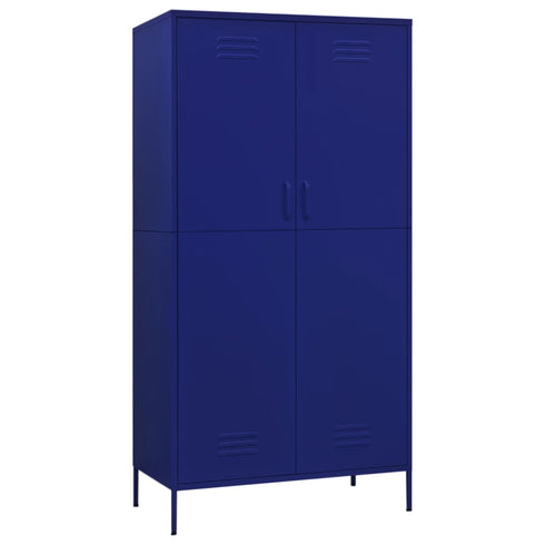Lady Jillian -  Wardrobe Navy Blue 90x50x180 cm Steel